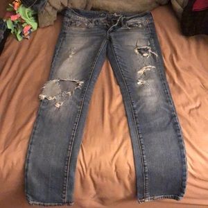 American Eagle distressed skinny jeans 6